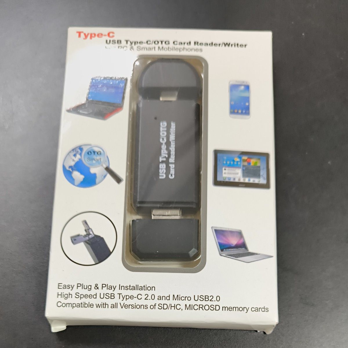 【Type-C/Micro usb/USB 3in1】USBマルチカードリーダー OTG SD/Micro SDカード両対応