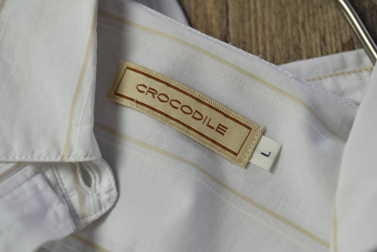 クロコダイル CROCODILE ストライプ柄オーバーブラウスシャツ チュニック丈 サイズL 春物♪の画像5