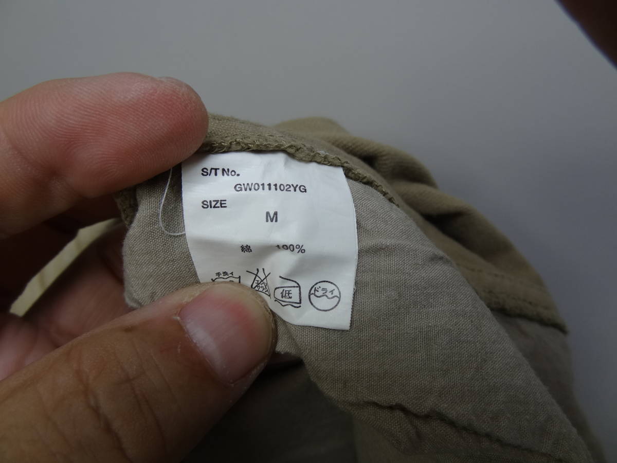 全国送料無料 ガンホー GUNG HO &グローバルワーク メンズ ベージュ色 ヘビーウェイトツイル 綿100%素材 7分丈ショートパンツ Mサイズ