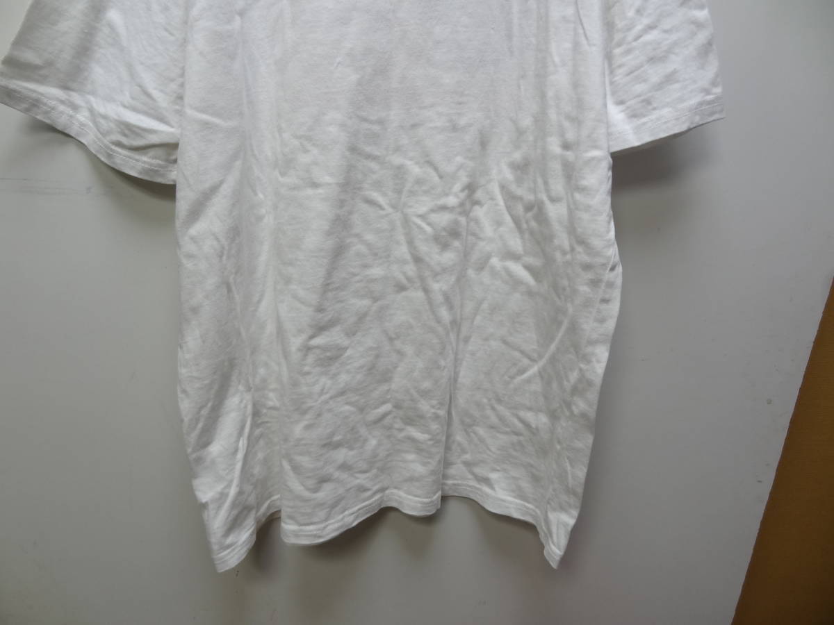 全国送料無料 マーベル MARVEL メンズ 綿100%素材 星条旗柄ボックスロゴプリント 半袖白色Tシャツ サイズ L