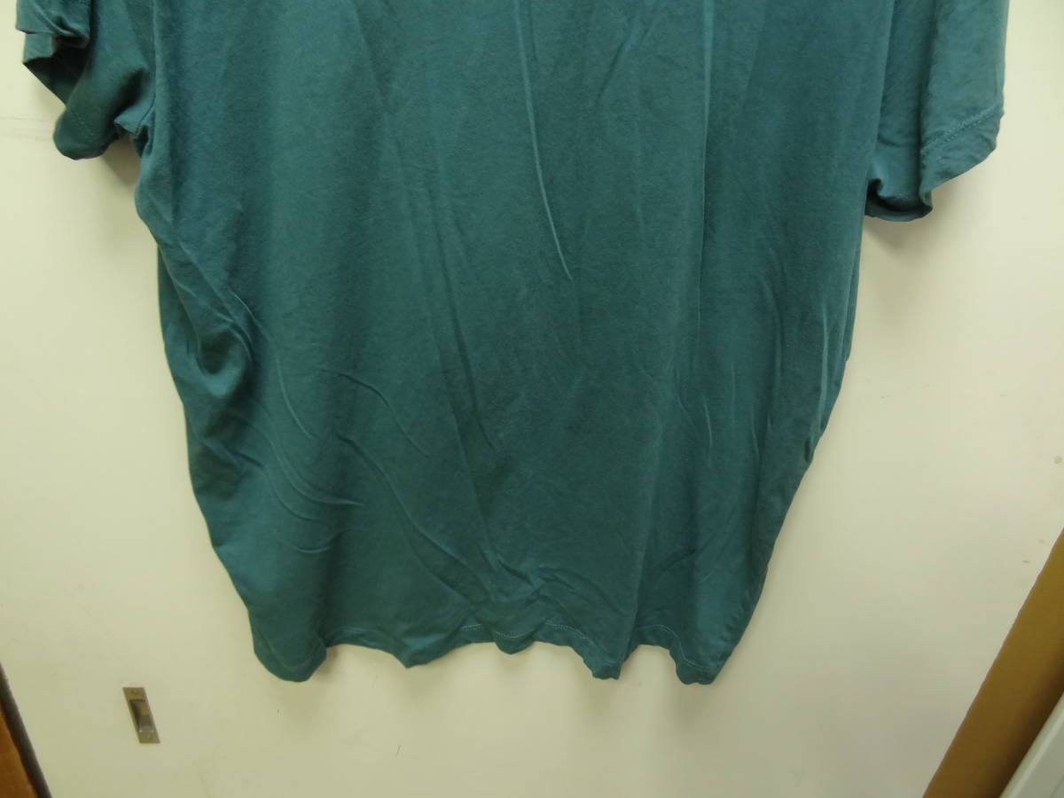 全国送料無料 エイチアンドエム H&M レディース コットン100% 半袖 肌触りの良いプリント緑系色Tシャツ サイズ M