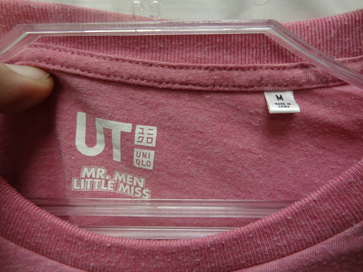 全国送料無料 MR.MEM LITTLE MISS サンリオ ユニクロ UT レディース プリント ピンク色Tシャツ サイズ Mの画像2