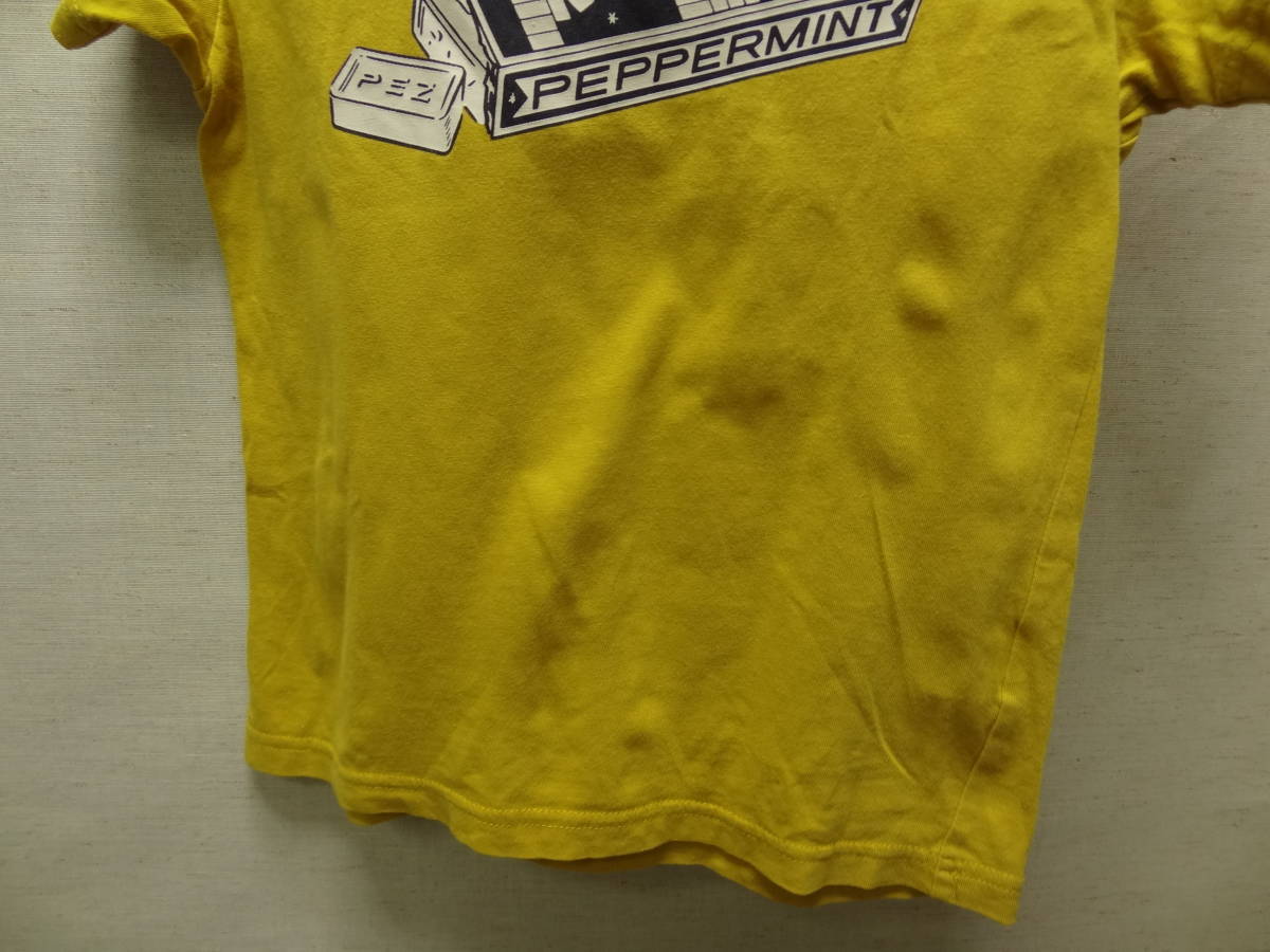 全国送料無料 ペッツ PEZ UT ユニクロ 子供服キッズ男＆女の子 綿100%素材 半袖 からしマスタード色Tシャツ 110 _画像5