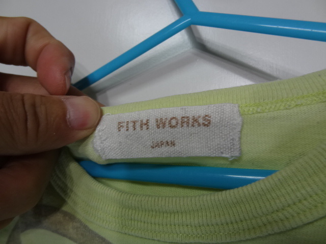 全国送料無料 フィス FITH WORKS フィス製 子供服キッズ女の子 半袖 レイヤード風 染み込みプリント Tシャツ 110_画像2