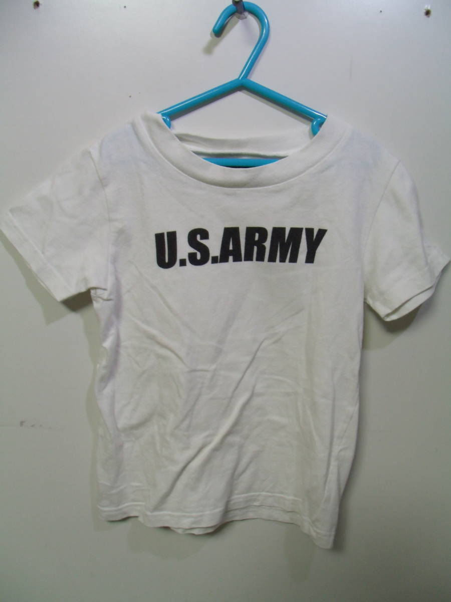 全国送料無料 マーキーズ MARKEY'S 子供服キッズ男＆女の子U.S.ARMYプリント半袖Tシャツ 130_画像1