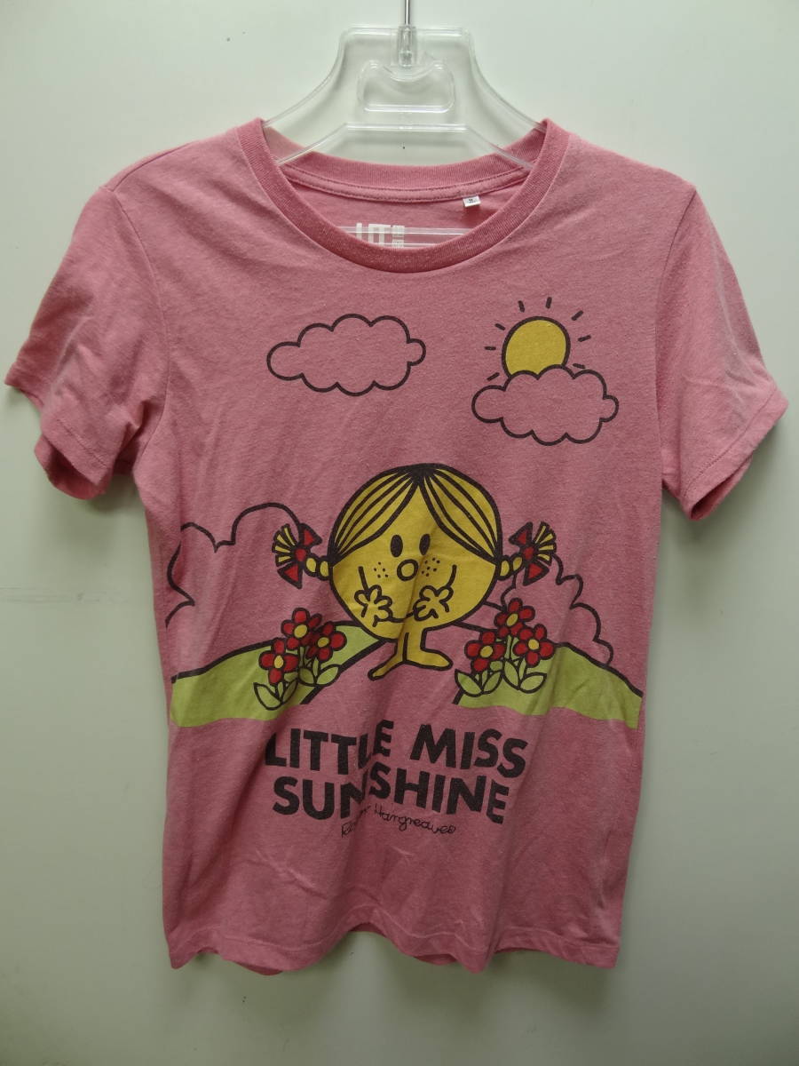 全国送料無料 MR.MEM LITTLE MISS サンリオ ユニクロ UT レディース プリント ピンク色Tシャツ サイズ Mの画像1
