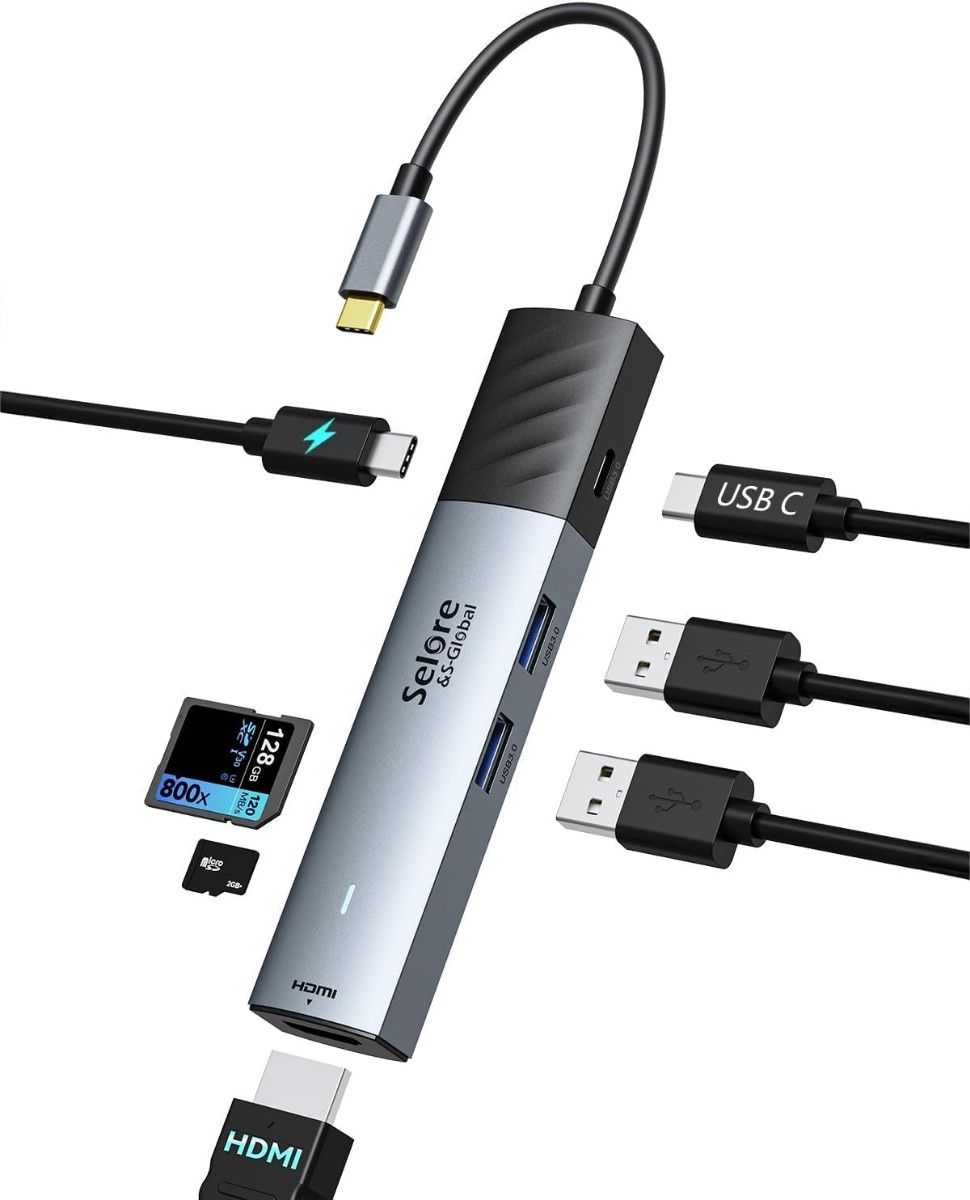 USB C ハブ Seloer 7in1 usb ハブ type-c ドッキングステーション