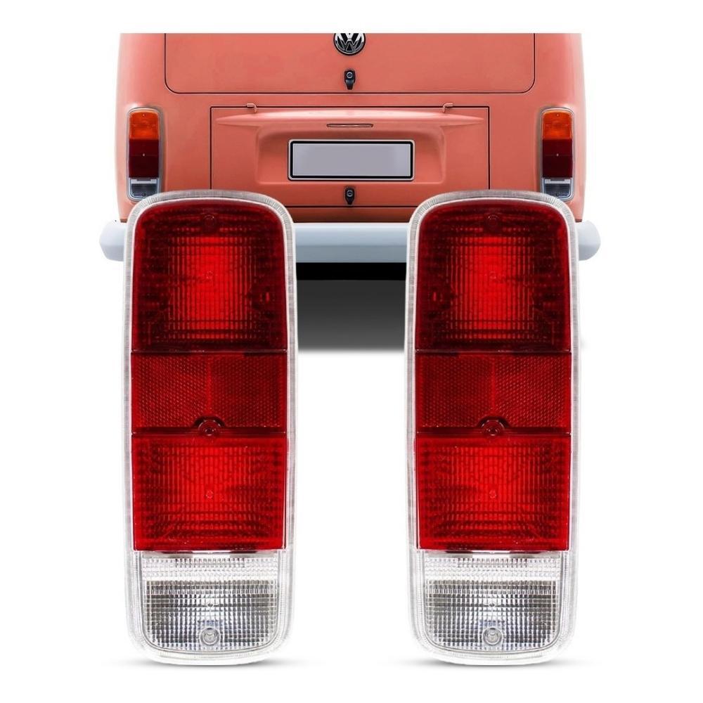 リア ライト テールライトレンズ ペア ２個セット レンズ 色 レッド 赤 透明 クリア コンビ T2 バス 用 72年 ~ 79年 2009年まで ライト　_画像1