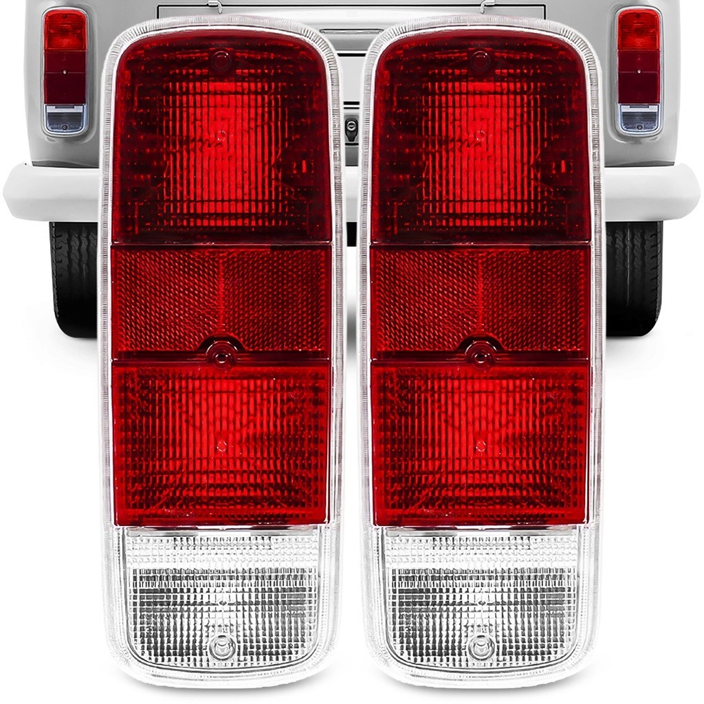 リア ライト テールライトレンズ ペア ２個セット レンズ 色 レッド 赤 透明 クリア コンビ T2 バス 用 72年 ~ 79年 2009年まで ライト　_画像4