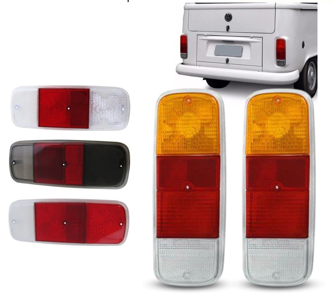 リア ライト テールライトレンズ ペア ２個セット レンズ 色 レッド 赤 透明 クリア コンビ T2 バス 用 72年 ~ 79年 2009年まで ライト　_画像9