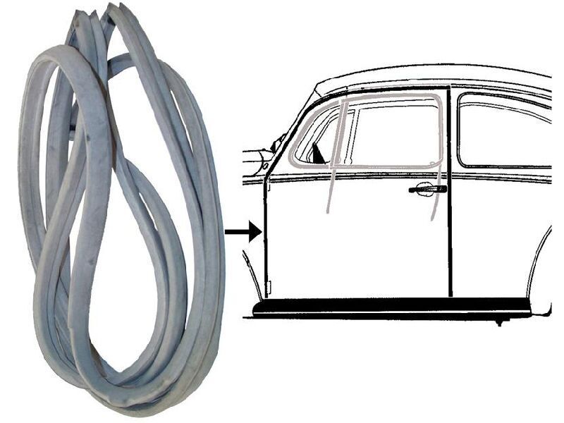 ドアシール ドア ゴム シール ２個セット ペア 左右側 T1 ビートル 1965~年式 空冷ＶＷ 空冷 VW フォルクスワーゲン VW Beetleの画像5