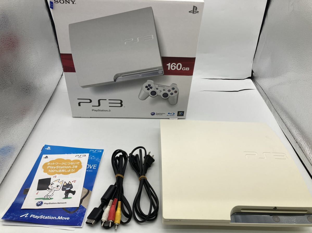 SONY PS3 本体　CECH-2500ALW 動作確認済み　クラシックホワイト 160GB コントローラー欠品　封印シールあり_画像1