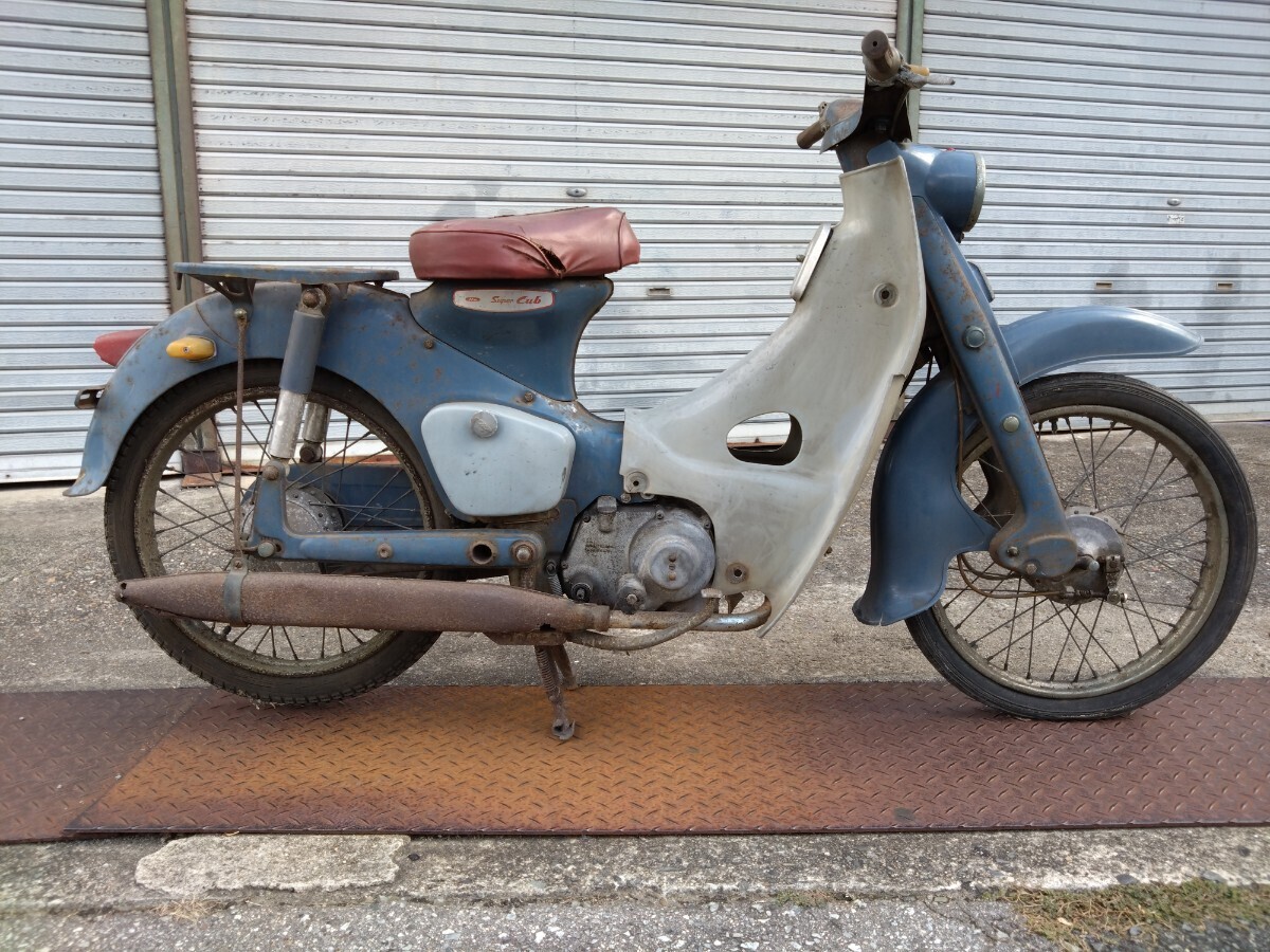 C100 Super Cub over carrier two . star hanging 1960 installation metal fittings attaching Honda the first period original original Vintage rare for searching c105 c102