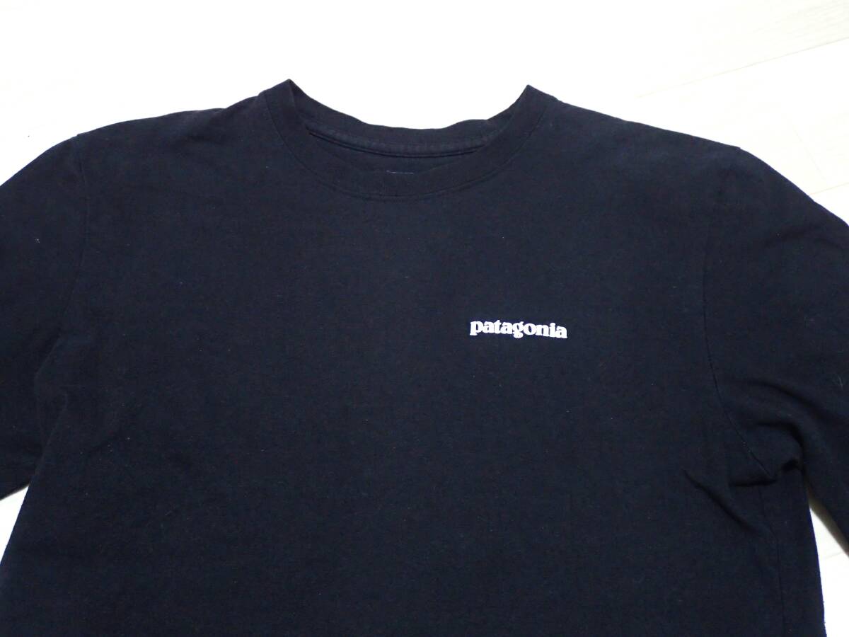 ☆Patagonia　☆パタゴニア　☆WORN WEAR　☆アウトドア　☆ロングスリーブTシャツ　☆長袖Ｔシャツ　☆バックデザイン　☆ブラック☆Ｓ　_画像3