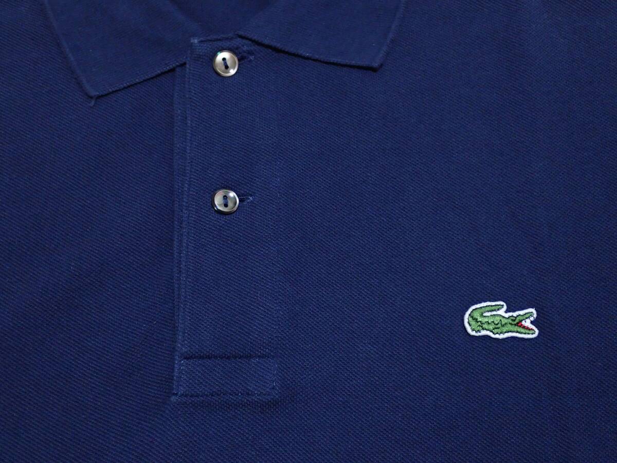 ☆LACOSTE ☆ラコステ ☆グリーンワニ ☆鹿の子 ☆半袖ポロシャツ ☆L1212 ☆ネイビー ☆メンズ ☆FR4 ☆USM の画像5