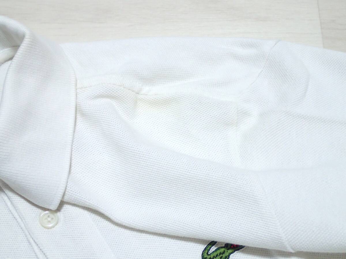 ☆IZOD LACOSTE ☆ラコステ ☆USA製 ☆アメリカ製 ☆鹿の子 ☆半袖ポロシャツ ☆ホワイト ☆メンズ ☆Mの画像7