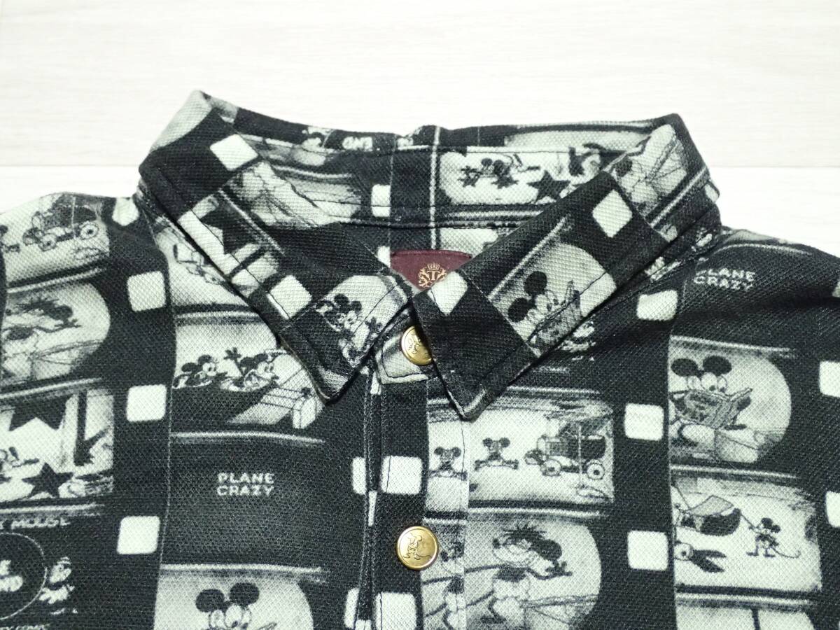 *TAKEO KIKUCHI * Takeo Kikuchi *woruto* Disney * made in Japan *PLANE CRAZY * airplane madness * antique * polo-shirt with short sleeves 