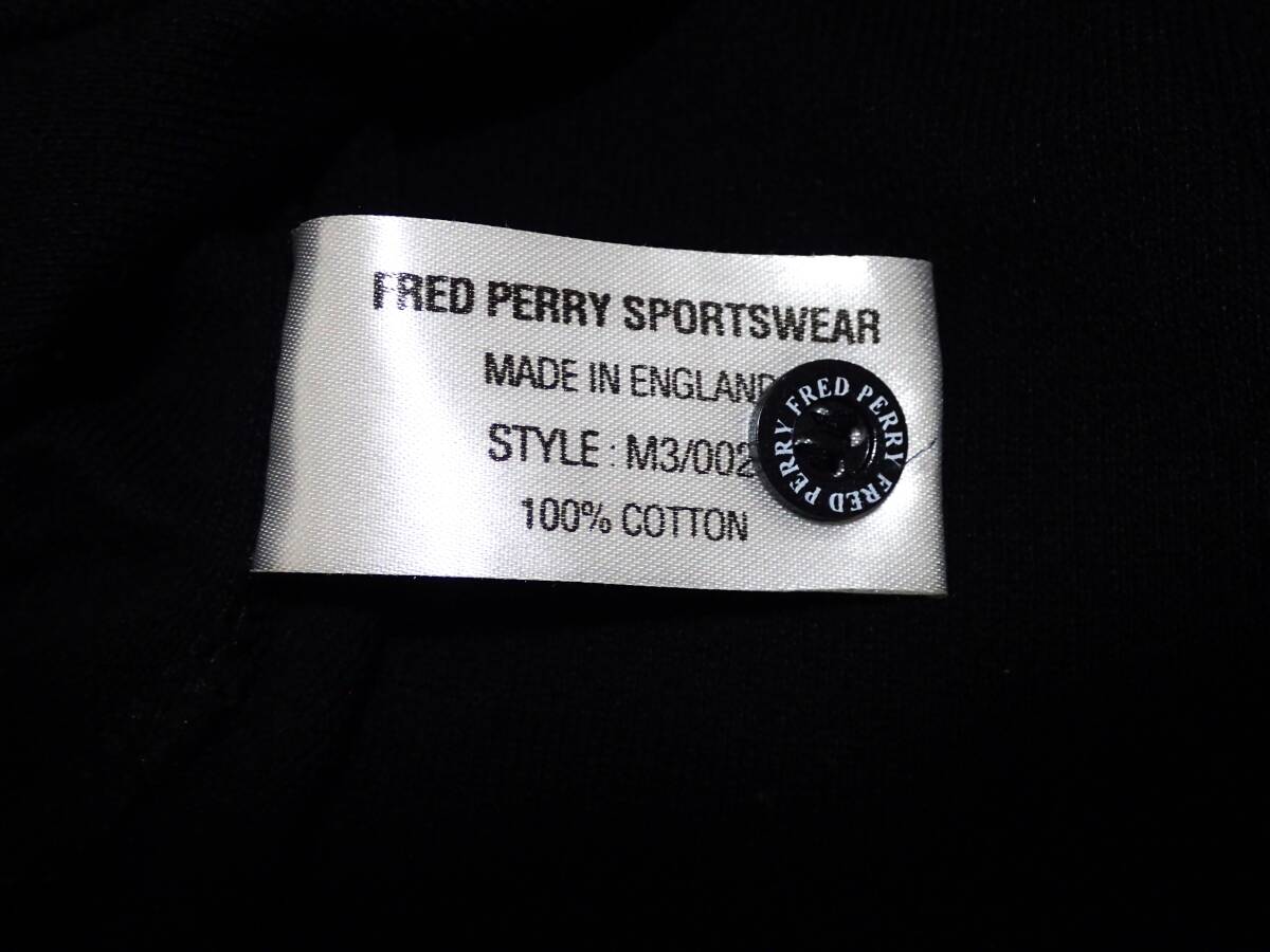 *FRED PERRY * Fred Perry * England made * cotton * polo-shirt with short sleeves * black * men's * size 36