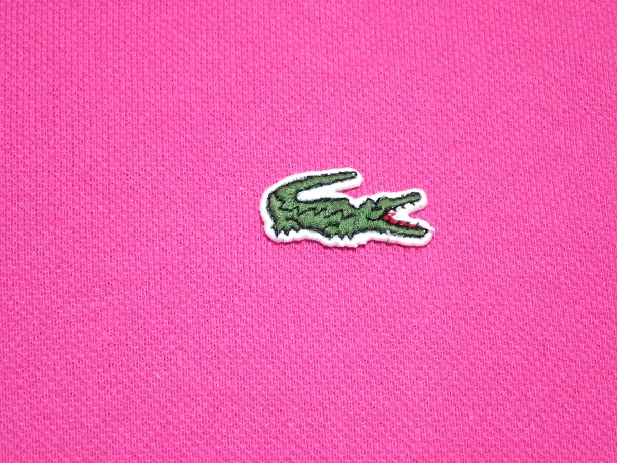 ☆LACOSTE ☆ラコステ ☆鹿の子 ☆半袖ポロシャツ ☆ピンク ☆メンズ ☆サイズ8 ☆キングサイズの画像5