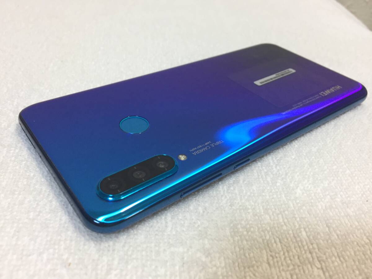 HUAWEI P30 lite 6.15インチ メモリー4GB ストレージ64GB ピーコックブルー ワイモバイル 美品 付属品あり_画像5