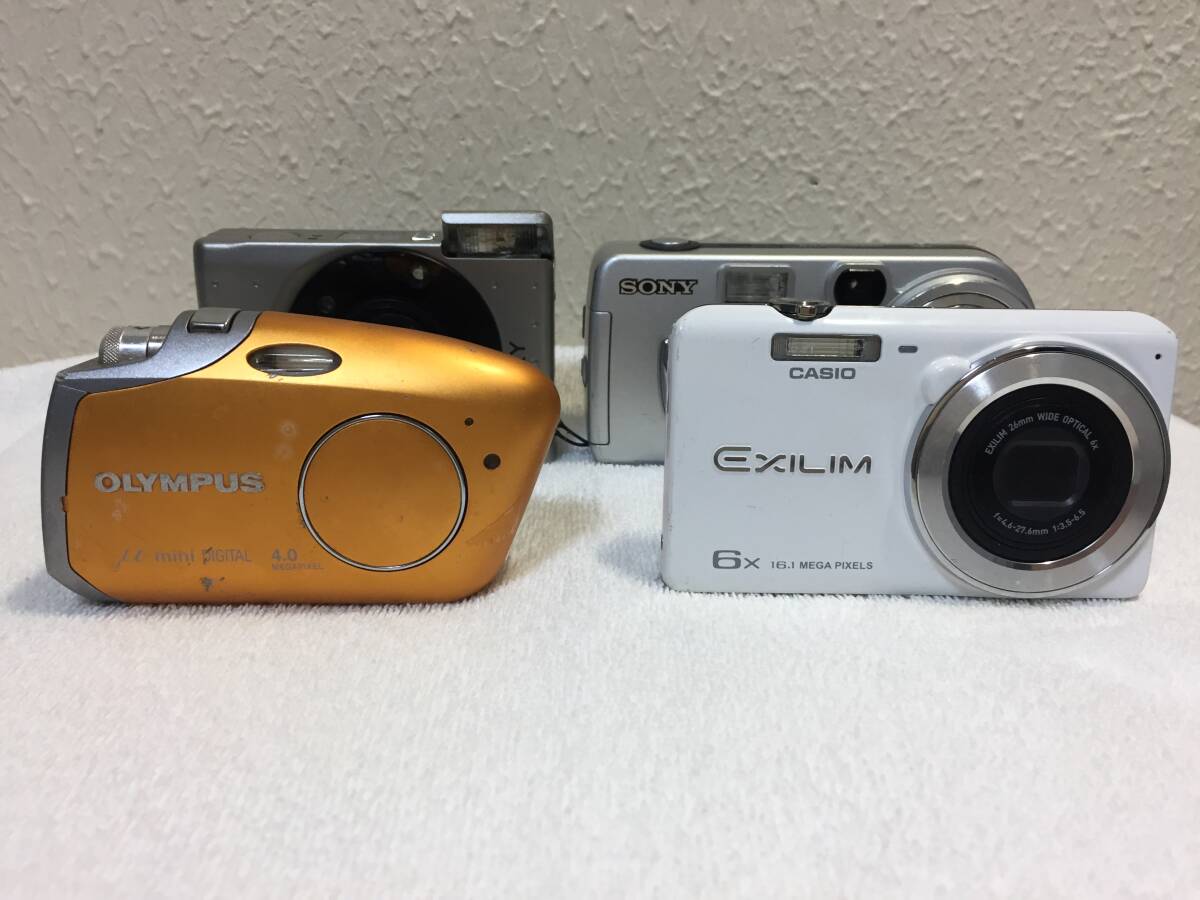 SONY OLYMPUS CASIO PENTAX CANON コンパクトデジタルカメラ まとめて 5台セット ジャンク_画像5