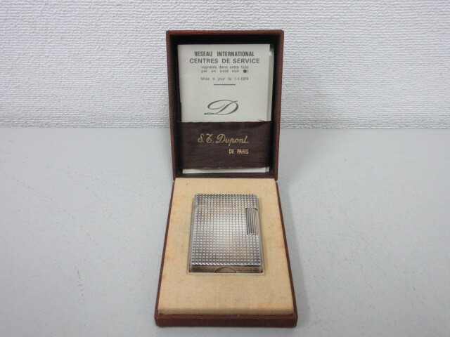 S.T.Dupont デュポン ライター シルバーカラー 箱付き #59605