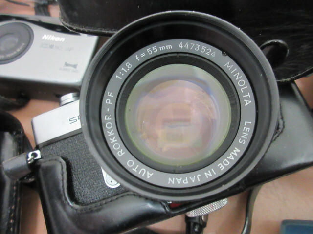  camera together film camera Canon AF35M Minolta SR-7 Nikon L35AD2 Nikon FTN FINDER etc. Junk summarize #58828~