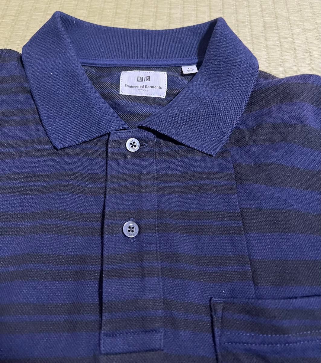 ユニクロ Engineered Garments XL ネイビー ボーダー 美品