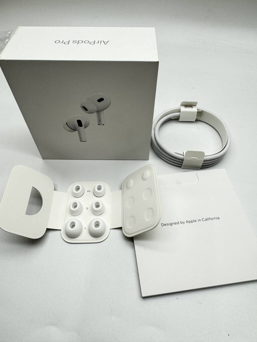 【大黒屋】Apple アップル AirPods Pro 第2世代 MTJV3J/A MagSafe充電ケース(USB-C) 除菌清掃済み 中古品 限定保証2025年2月14日_付属品 未使用