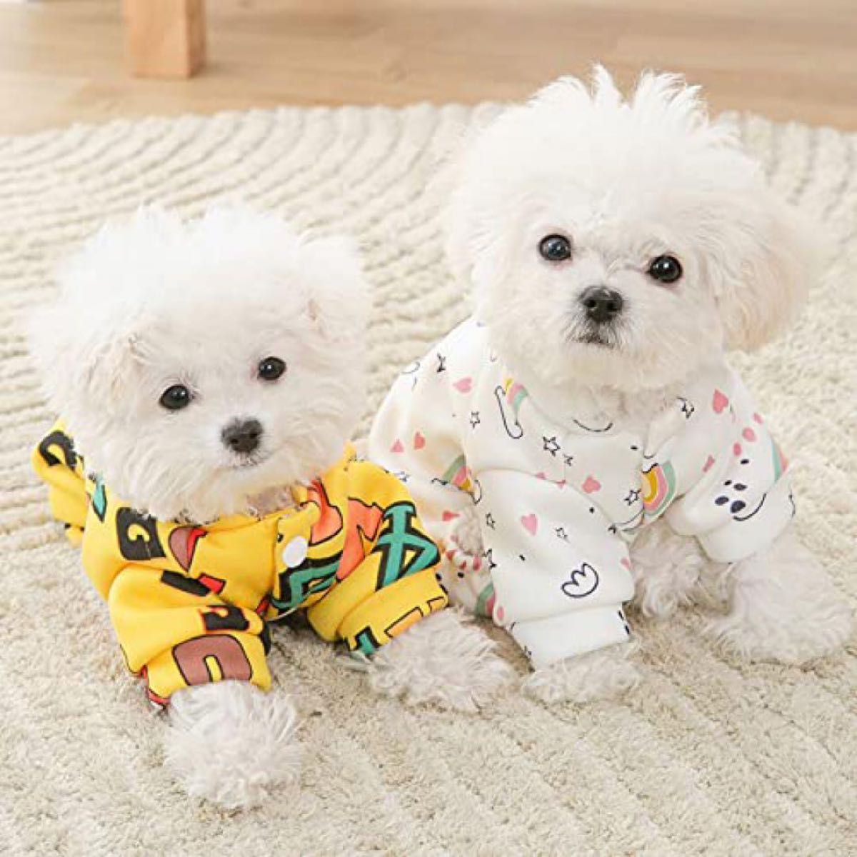 犬用パーカー パジャマ ロンパース つなぎ 犬用 秋冬服 ペット服 犬服 犬Tシャツ 可愛い 柔らかい 暖かい 防寒 コート 