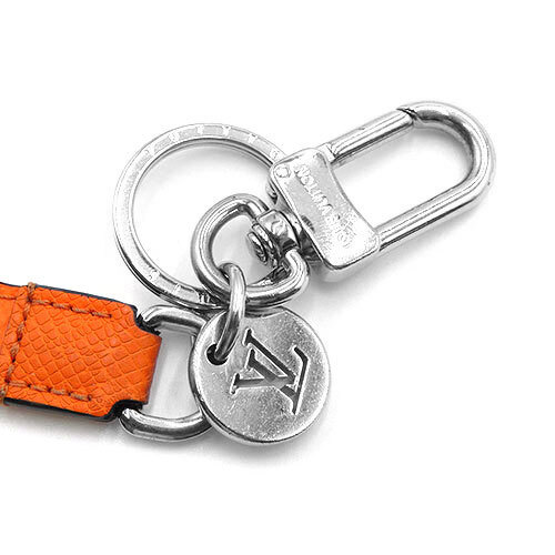  Louis Vuitton key ring LOUIS VUITTON Taiga llama porutokre* slim * Dragon n orange men's M77156 T-YJL06241