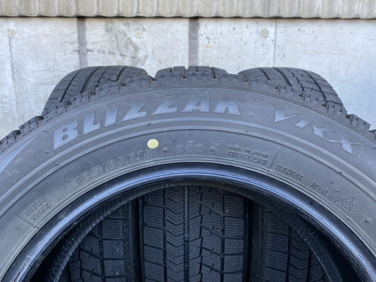 F4766　送料無料　BRIDGESTONE ブリヂストン BLIZZAK VRX 185/65R15 88Q　4本価格　2019年製_画像9