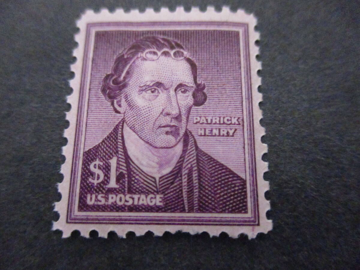 * America 1955 year [ Liberty series ( Patrick Henry ) ] single one-side unused NH glue have *[ free .,.. no ...]. name . opinion 