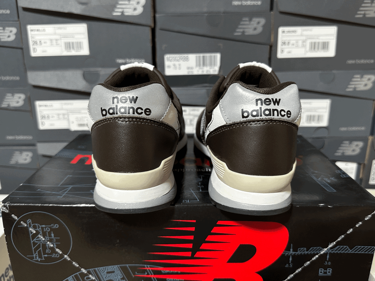 フットロッカー別注オリジナルM576デザイン New Balance CM996NH US9 27cm 本革 オールレザー M996限定 茶 ブラウン×グレー NB スニーカー_画像7