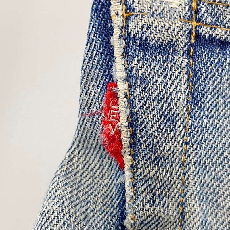 60s BIG E オリジナル USA製 LEVI’S 501 W32 ビンテージ ボタン裏8刻印 赤タブBigE 足長Rフライボタン 耳付き セルビッジ 1960年代ビッグE_画像5