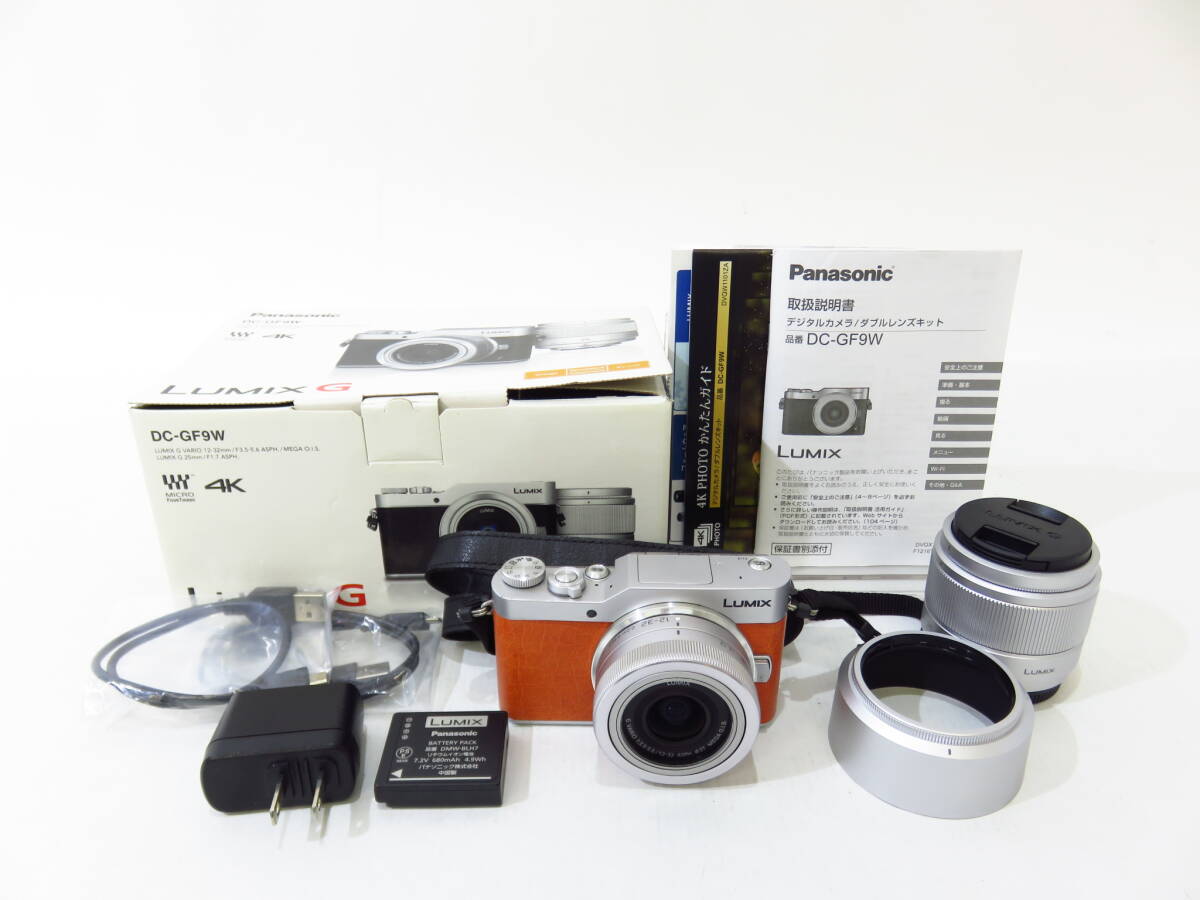 s3266k [送料950円]【ジャンク】 Panasonic LUMIX DC-GF9W ダブルレンズキット ミラーレス 一眼カメラ [099-000100]の画像1