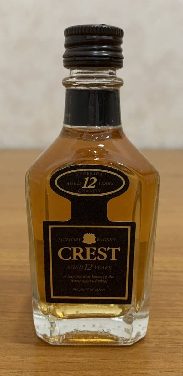 Suntory サントリー ウイスキー CREST クレスト 12年 ミニボトル 50ml 43％ 古酒 未開栓_画像1