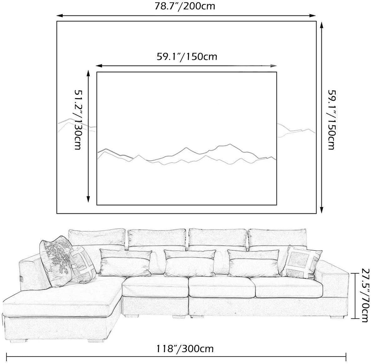 タペストリー 海 壁掛け ファブリック装飾用品 ウォールデコレーション 壁画 模様替え 部屋 窓カーテン おしゃれ飾り 個性ギフト 150*130cmの画像2