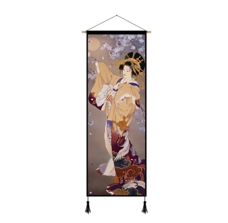  beautiful goods appearance * woman map cloth ... Japanese style background wall equipment ornament . tapestry entranceway ... cloth 45*120cm