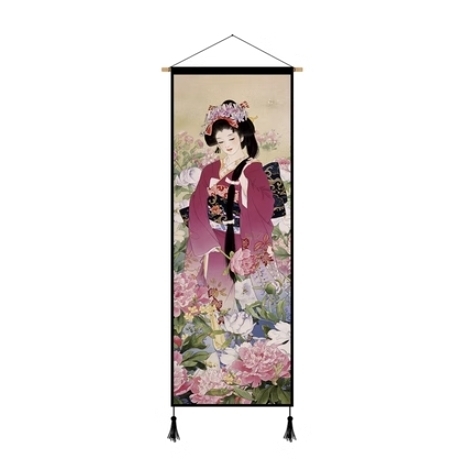  beautiful goods appearance * woman map cloth ... Japanese style background wall equipment ornament . tapestry entranceway ... cloth 45*120cm