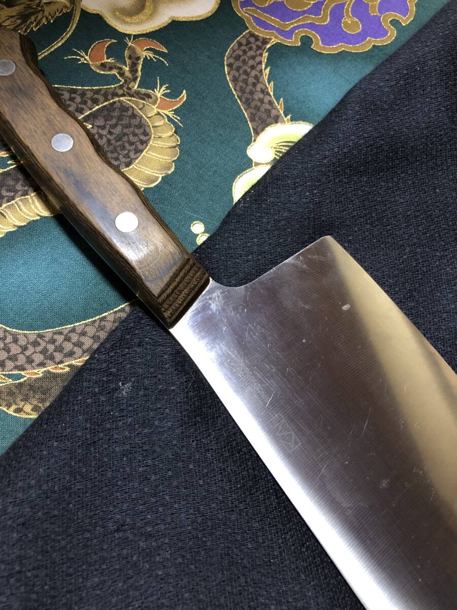 【中古美品・研ぎ済み】【関孫六】　モリブデン鋼　中華包丁　和包丁　刃物　霞包丁　ナイフ　料理　釣り　板前　寿司職人_画像7