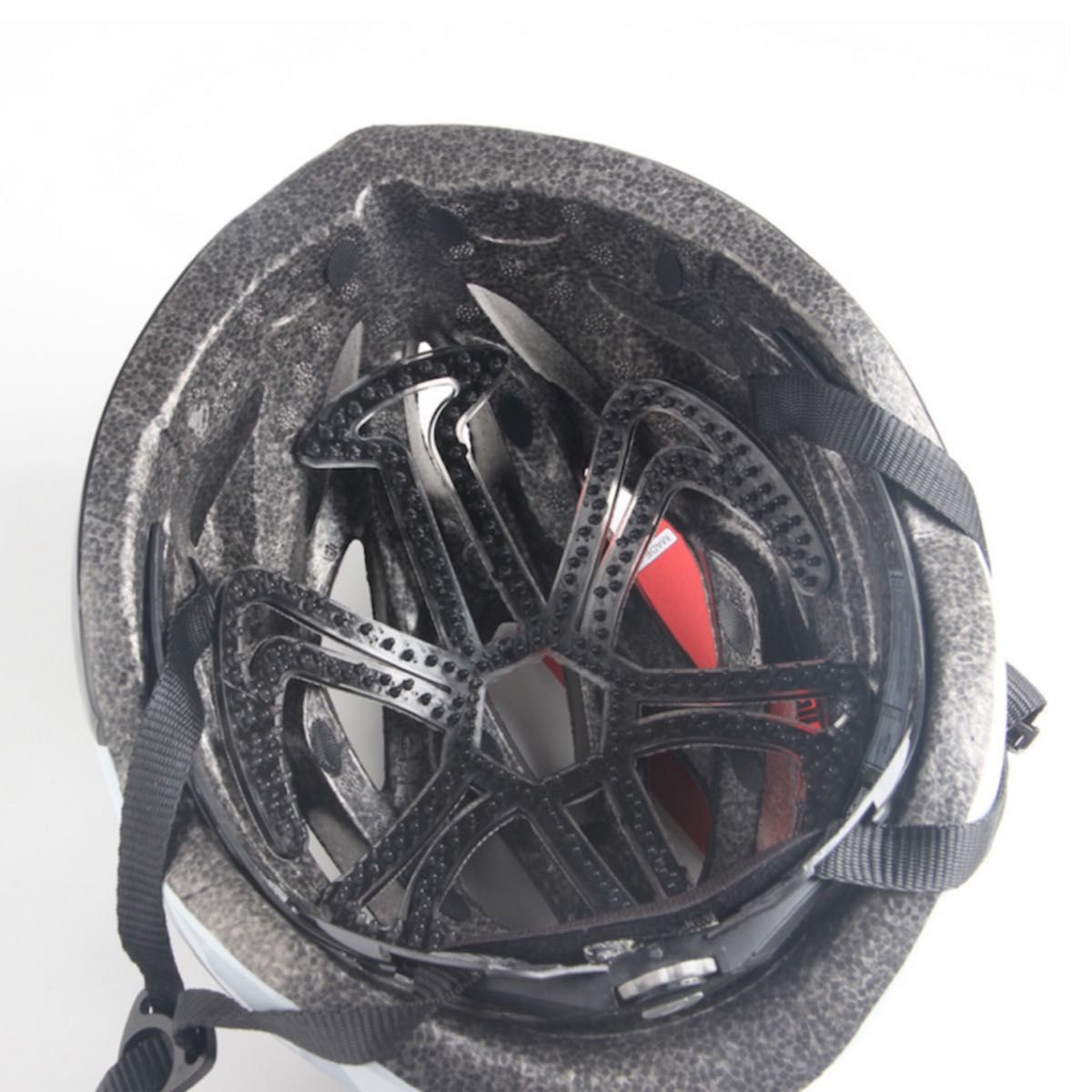 ブラック３個ヘルメットインナーパッド シリコン ベンチレーション 髪型崩れ防止