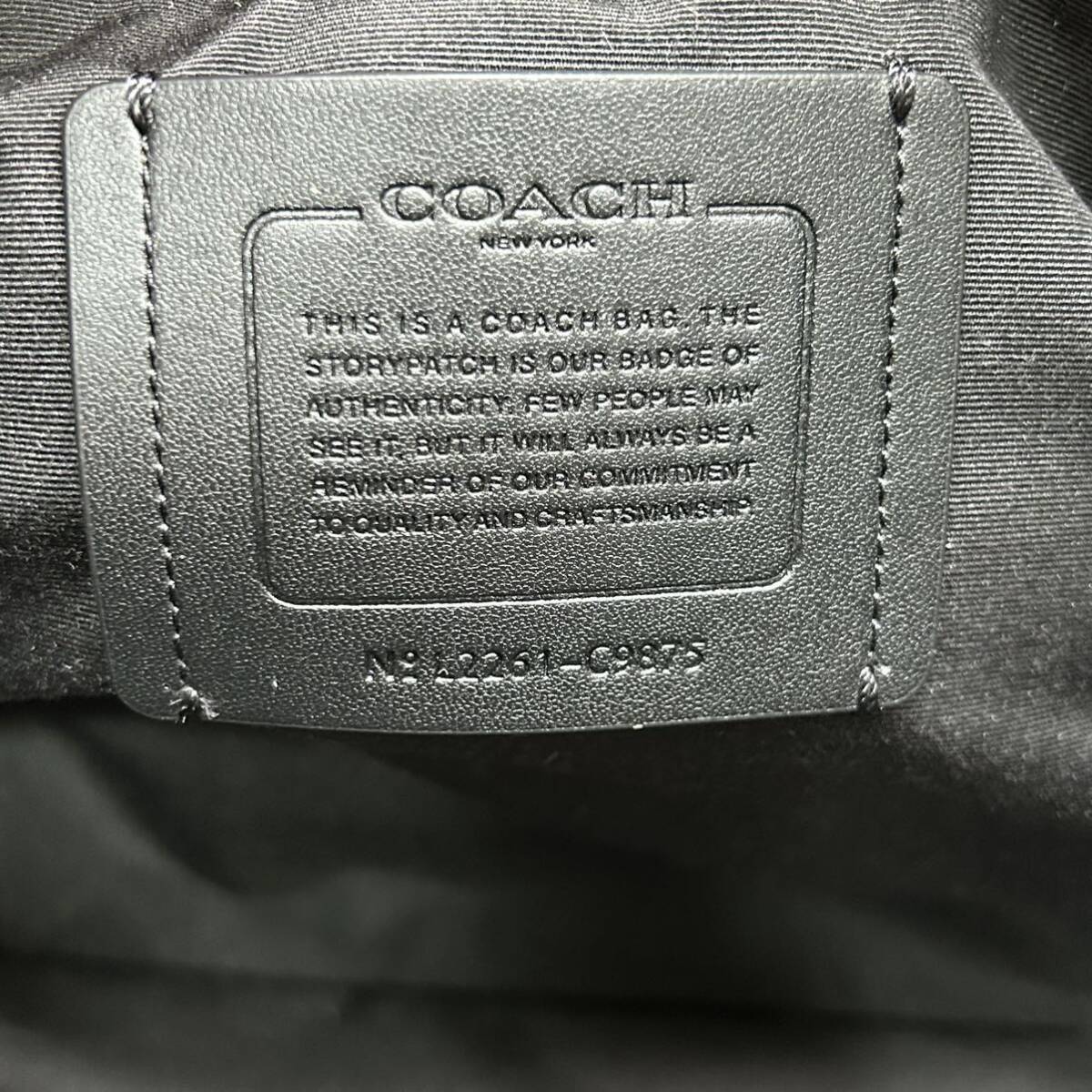 ●現行品 A4収納可能 ●COACH コーチ ●2way ビジネスバッグ ブリーフケース ●サリバン ポートフォリオ ●オリーブ カーキ レザー メンズ_画像9