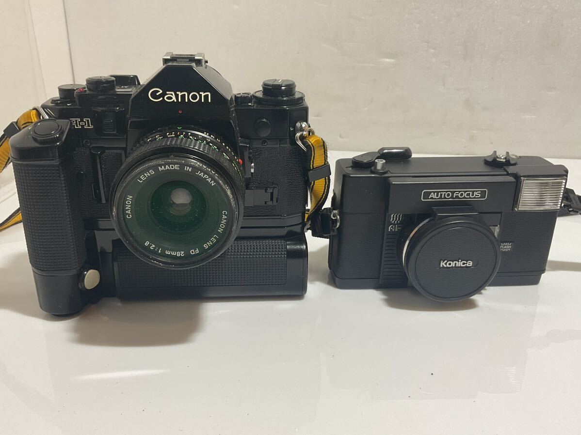 フィルムカメラ まとめ売り　Canon A-1/AE-1/MAMIYA-6/konika AF/レンズ パーツ　キャノン　コニカ　MC7 Nikon TC-201 など　現状品