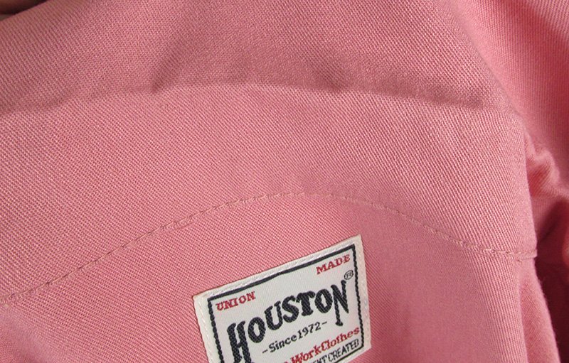 AS8333 HOUSTON ヒューストン レーヨン 長袖 シャツ スカシャツ ピンク系 MEDIUM 美品の画像9