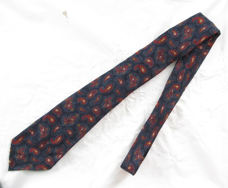 FO16854 TIE YOUR TIE タイユアタイ セッテピエゲ ネクタイ ネイビー系（クリックポスト可）_画像1