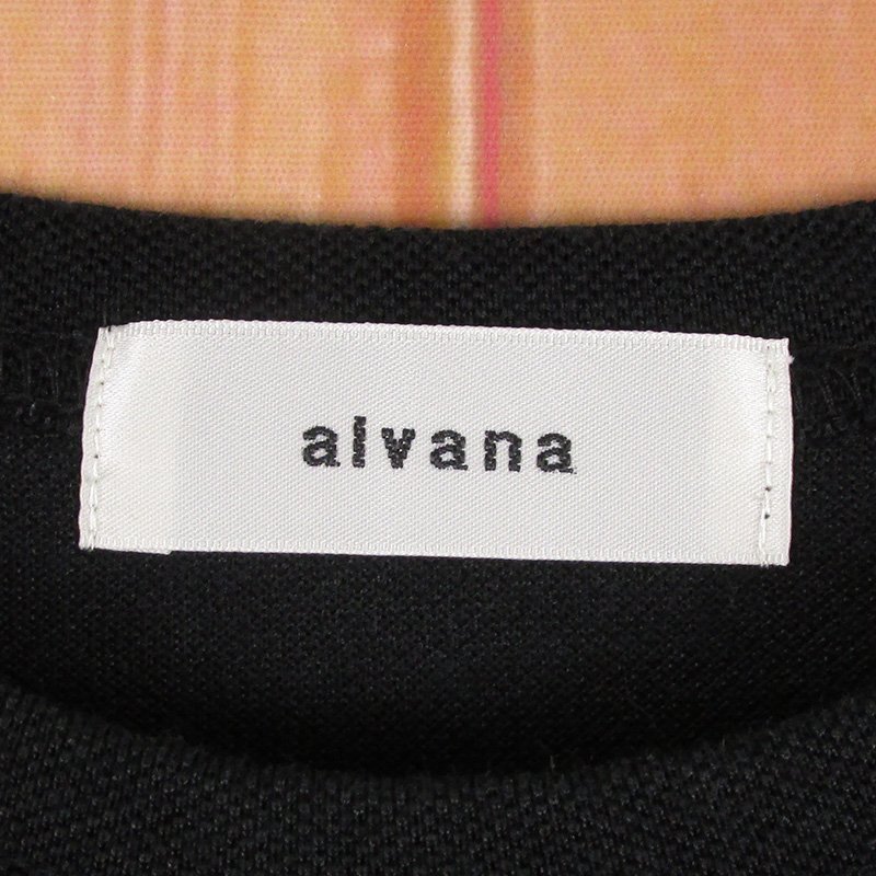 ST10255 alvana アルヴァナ 鹿の子 Tシャツ ブラック 2_画像3