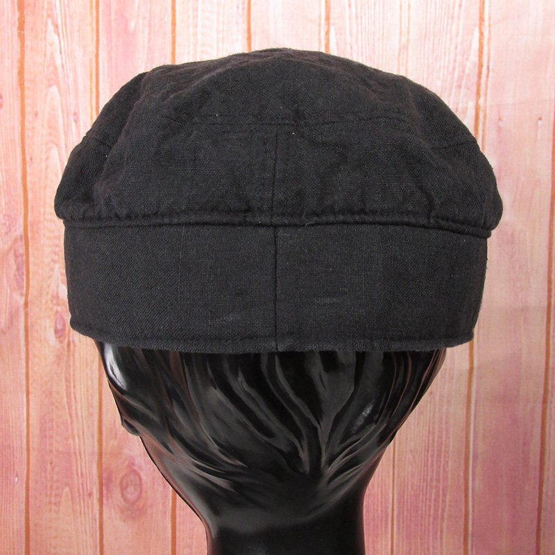 YO16931 Django Atour ジャンゴアトゥール ファーマーズ リネン キャップ 帽子 ブラック 3 美品の画像3