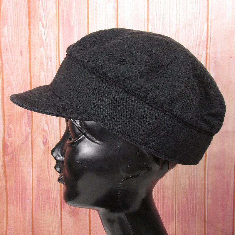 YO16931 Django Atour ジャンゴアトゥール ファーマーズ リネン キャップ 帽子 ブラック 3 美品の画像2