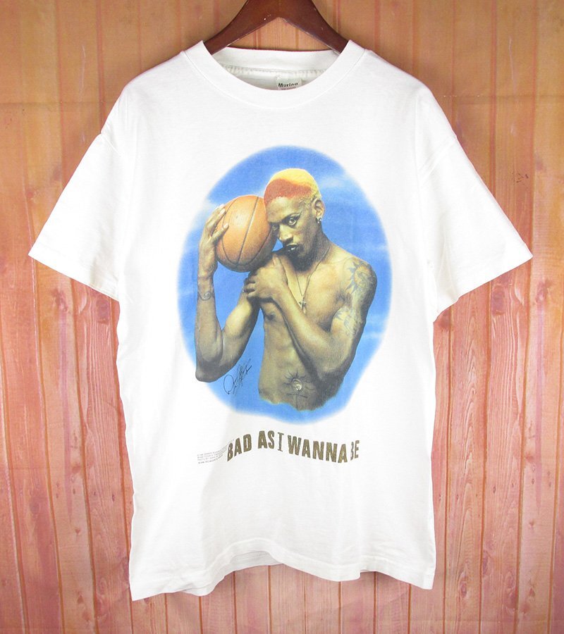 ST10352 90s DENNIS RODMAN デニスロッドマン Tシャツ Murina 1996 USA製 ホワイト L_画像1